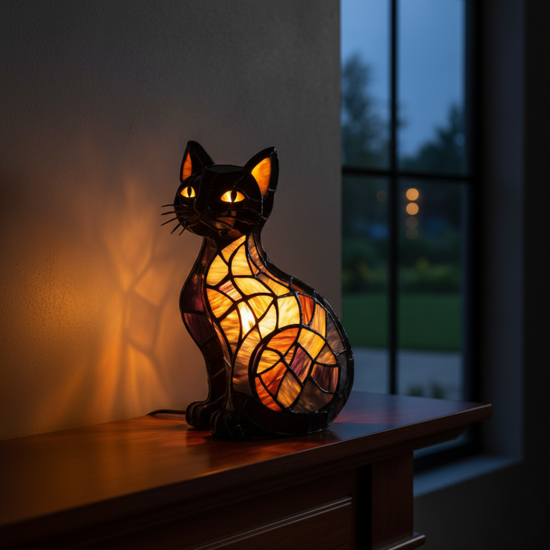 Lampe artisanale – Midnight Glow Chat