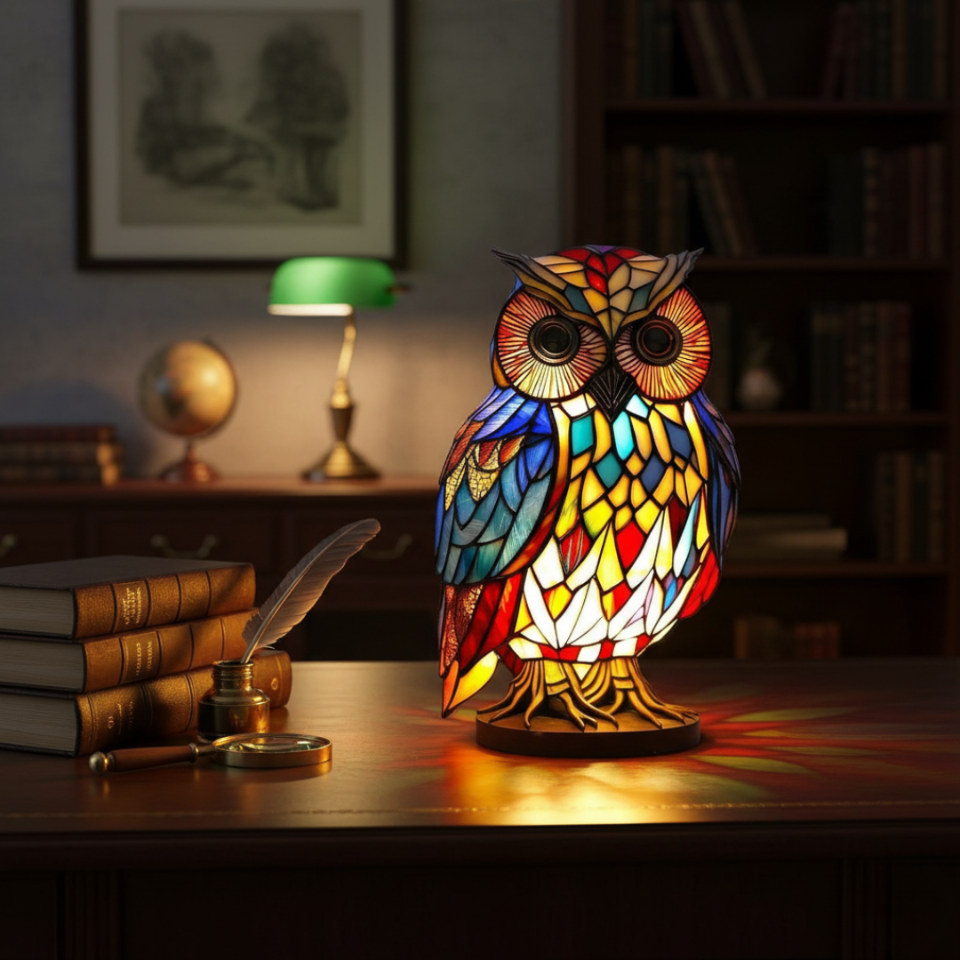 Handgefertigte Lampe – Graceful Owl