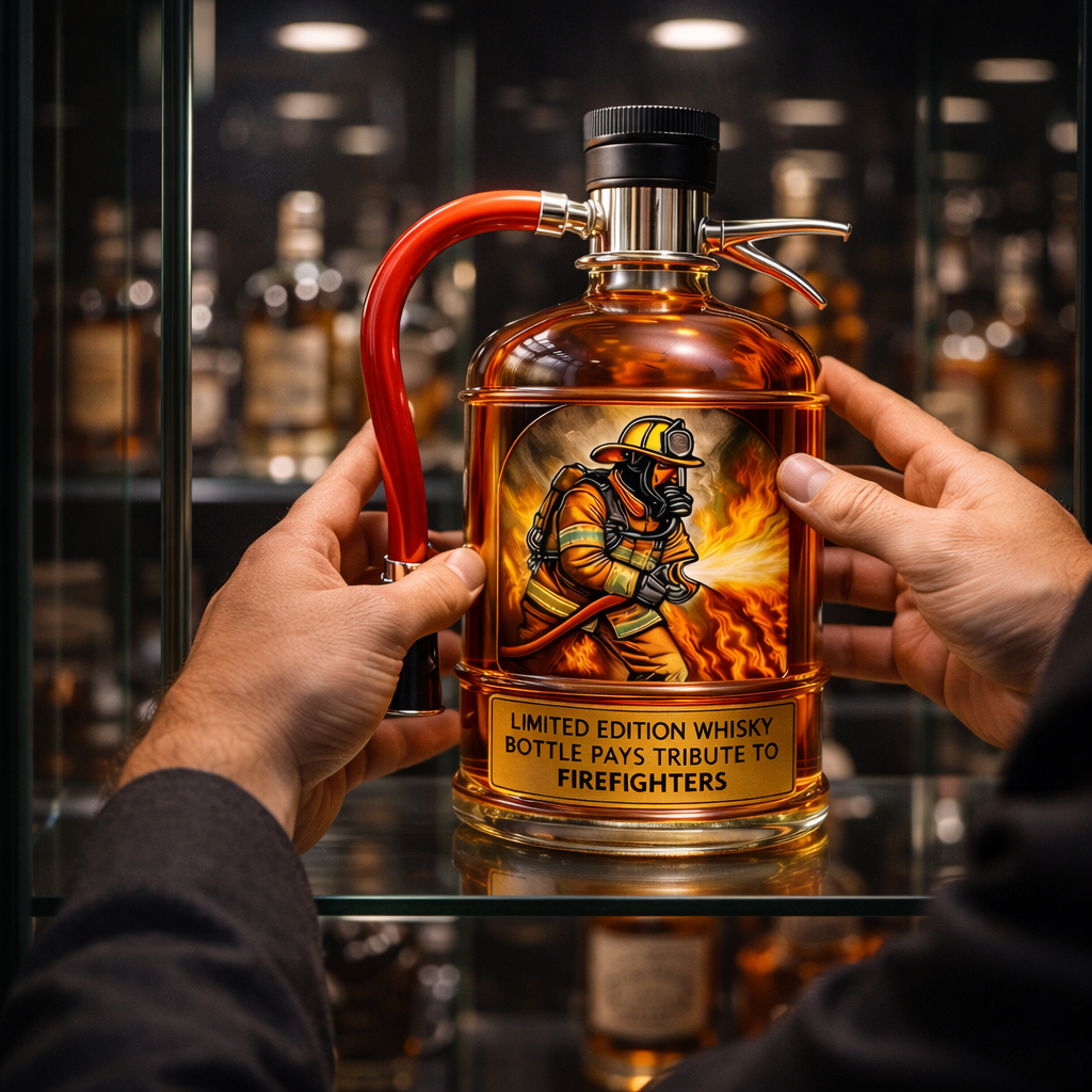 Bouteille Whisky Décorative - Design Extincteur