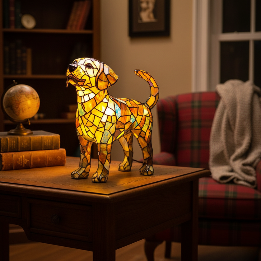 Lampada Artigianale – Aurora, the Labrador of Gentle Eternal Light