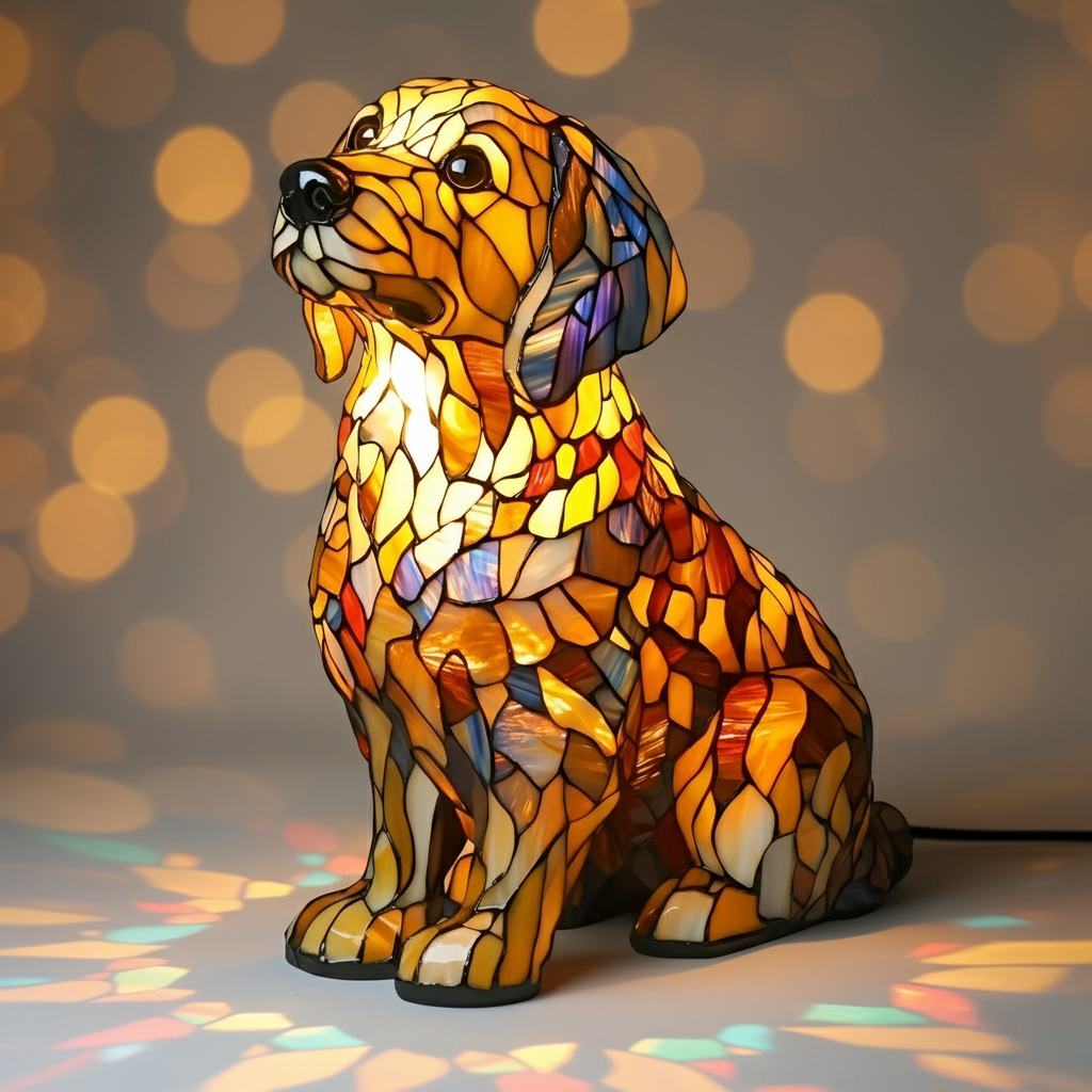 Lampada Artigianale – Radiant Companion Golden Retriever