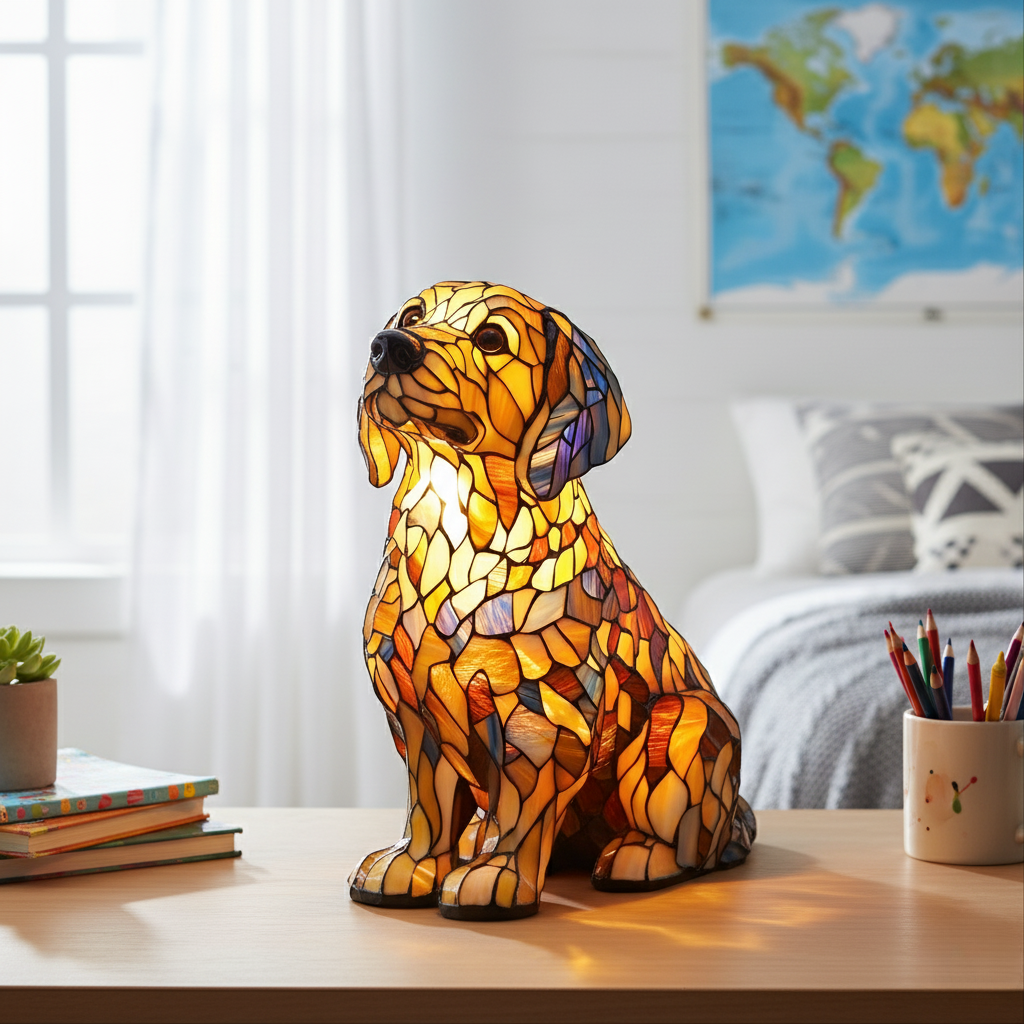 Lampada Artigianale – Aurora – Radiant Golden Retriever
