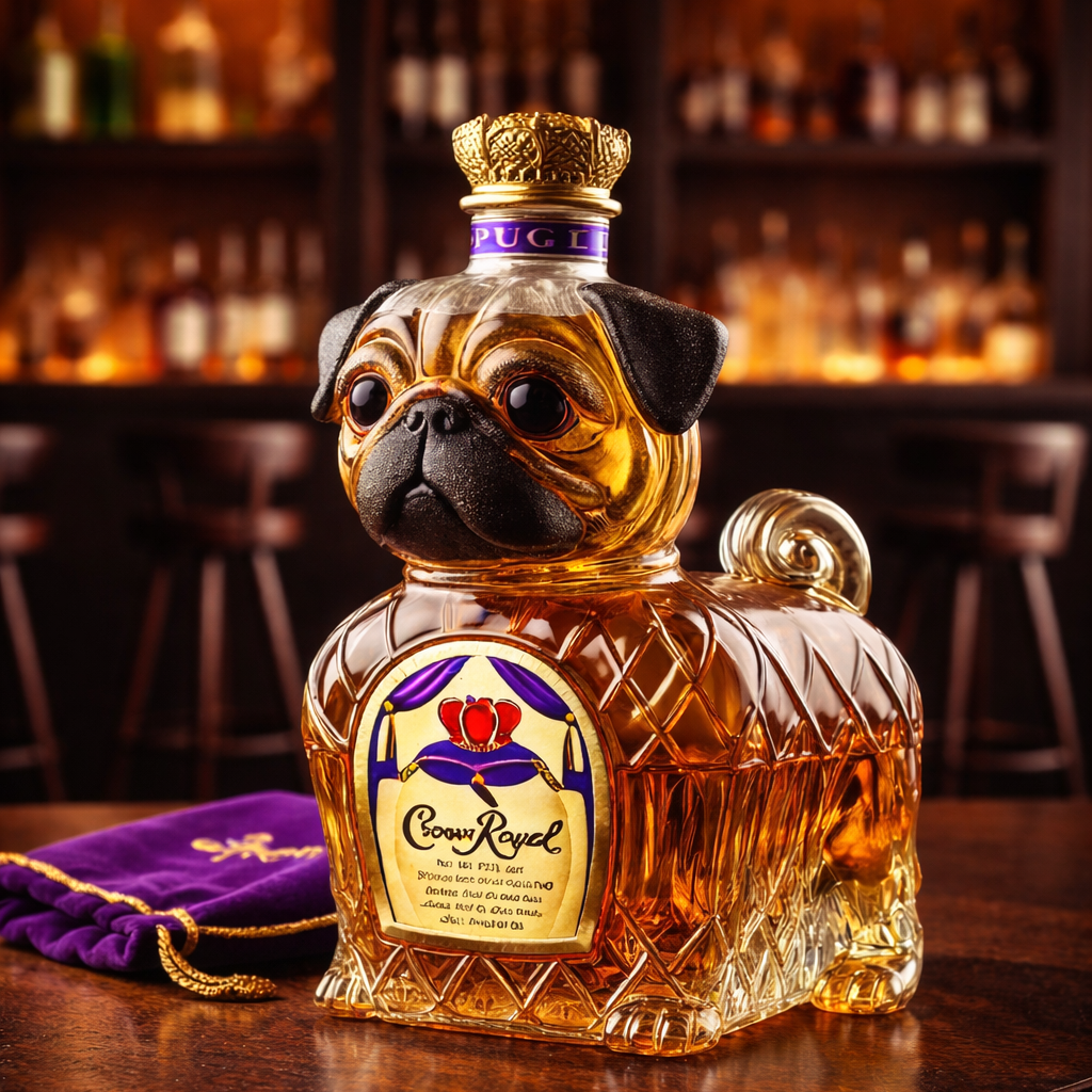 Bouteille de Whisky - Bouledogue Français : Élégance et Charisme pour Connaisseurs