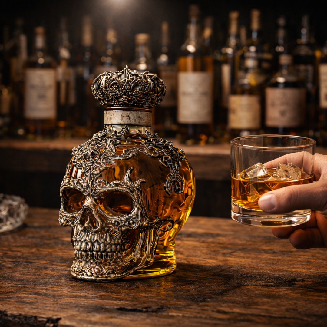 Whiskyflasche - Totenkopf-Edition