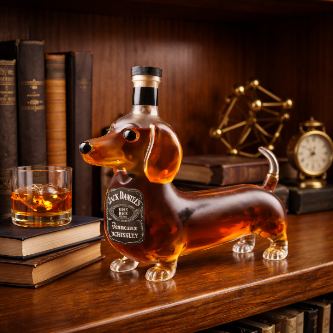 Jack Daniel's Whiskey Flasche – Dackel-Edition