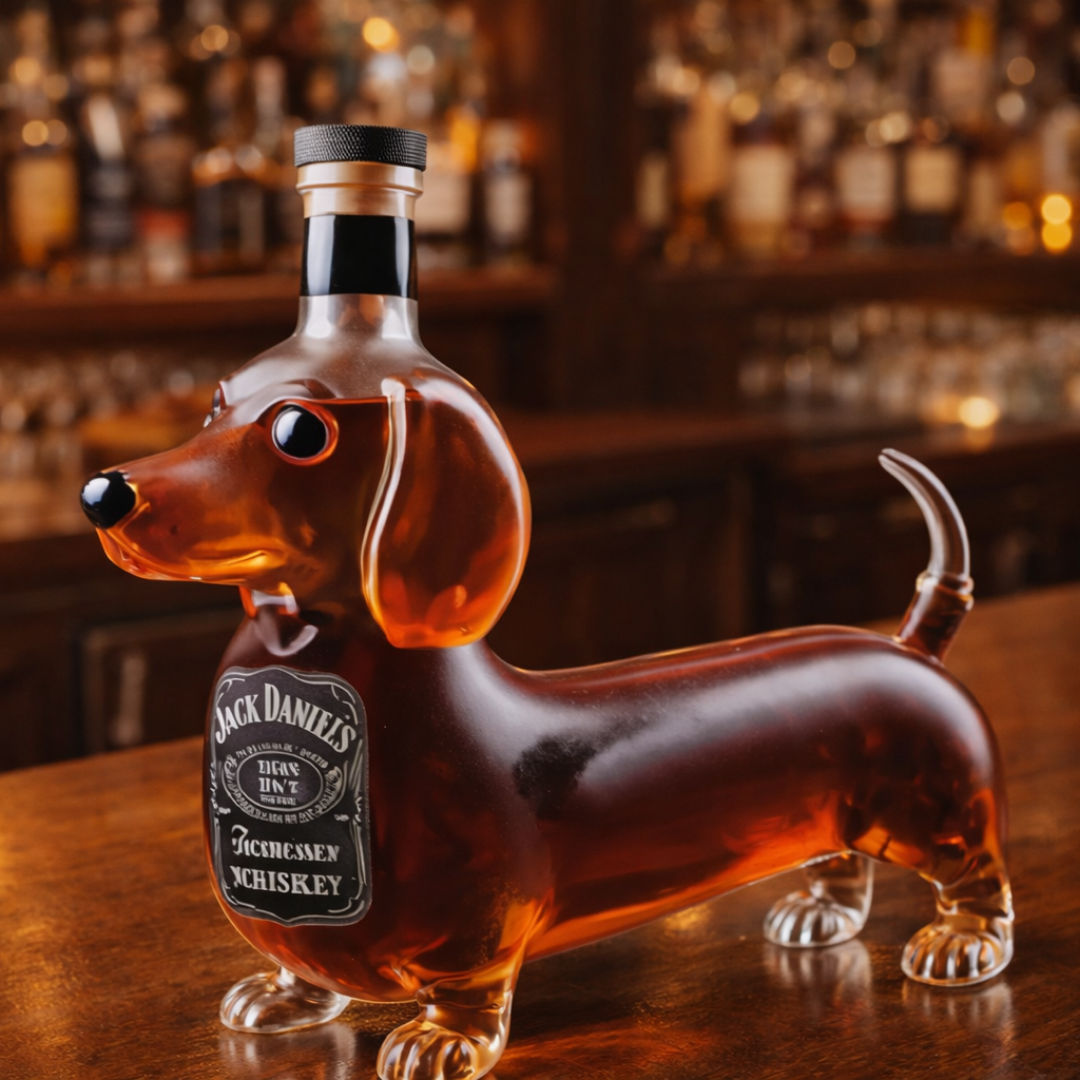 Jack Daniel's Whiskey Flasche – Dackel-Edition