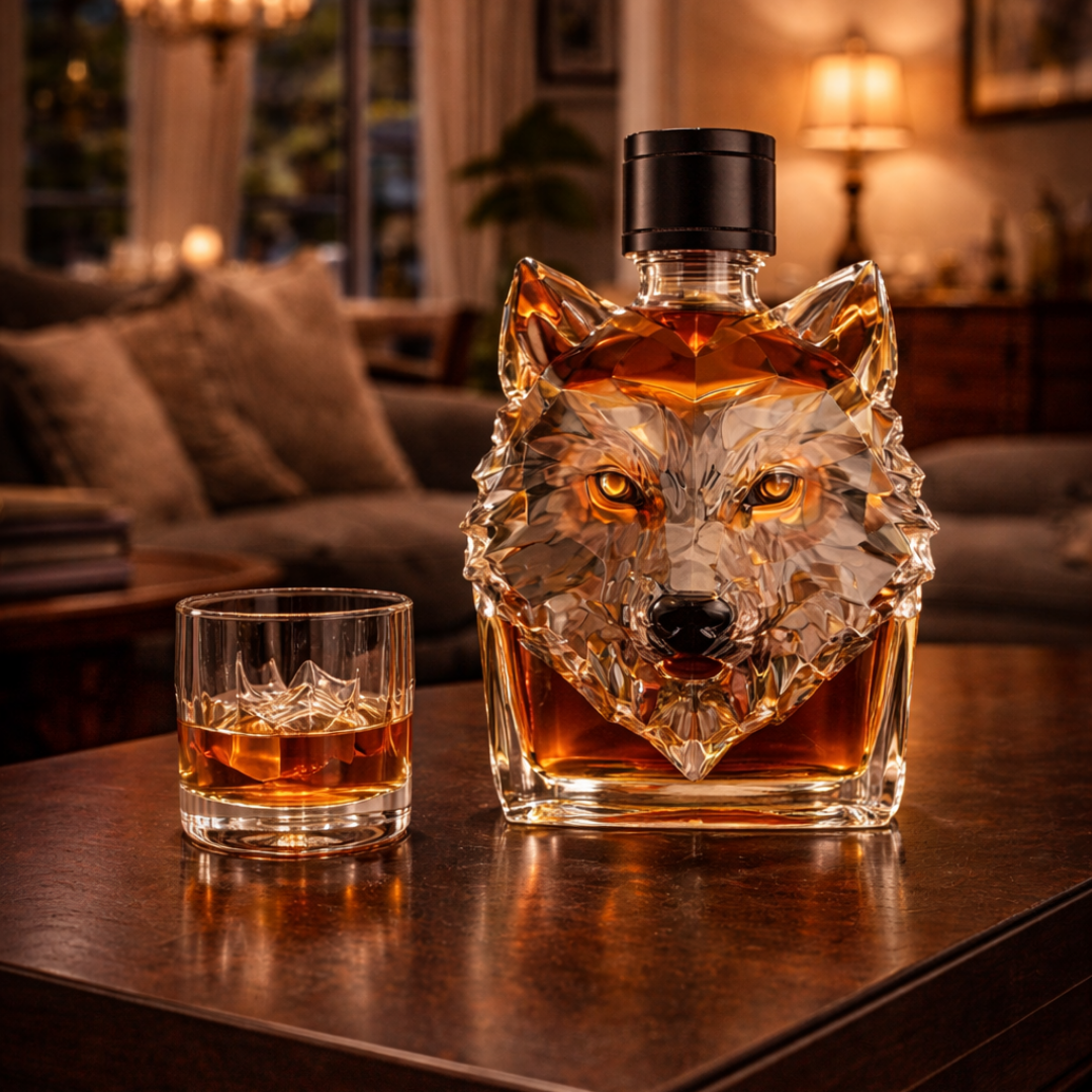 Carafe à Whisky 'Tête de Loup' - Édition Exclusive