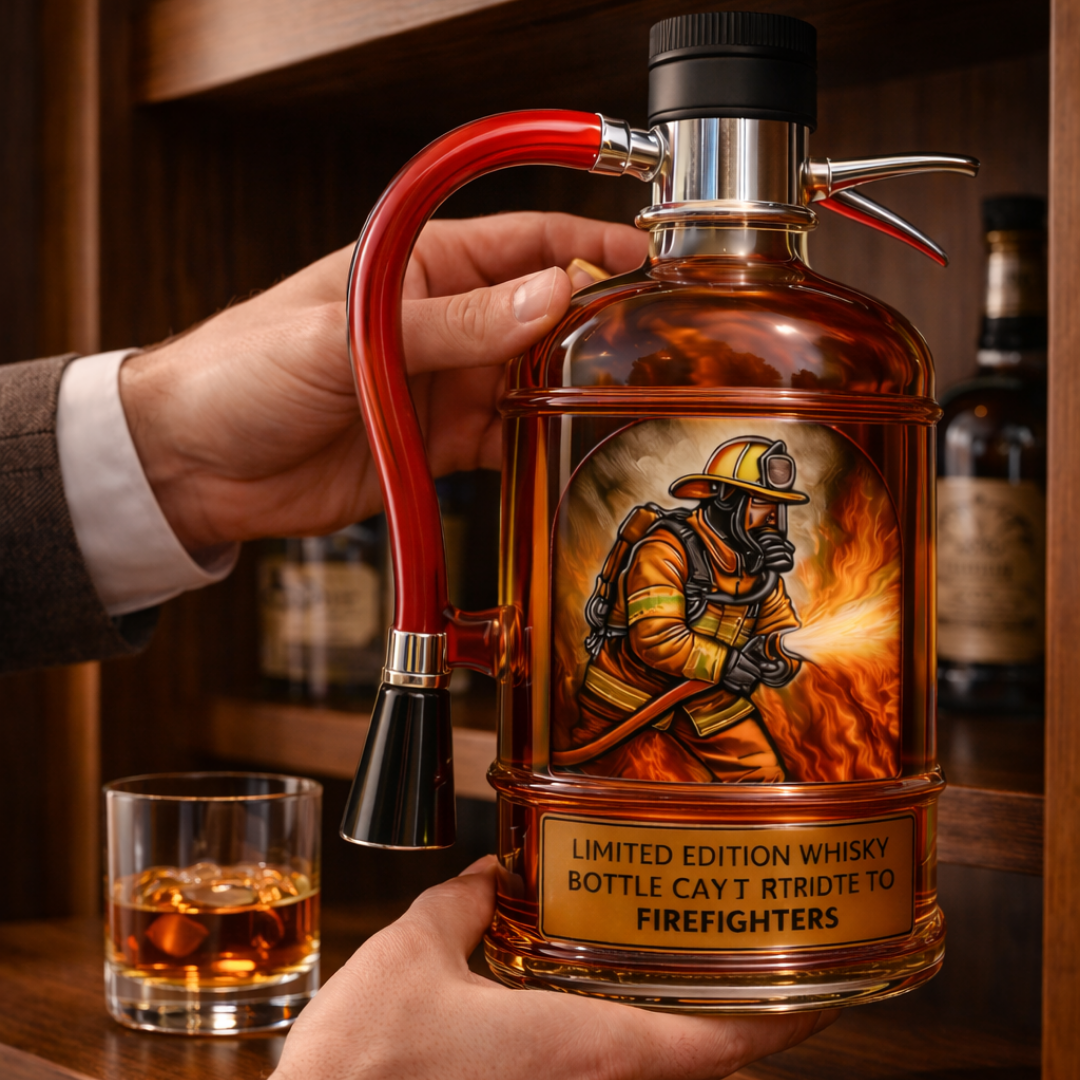Bouteille Whisky Décorative - Design Extincteur