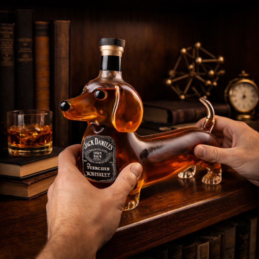 Jack Daniel's Whiskey Flasche – Dackel-Edition