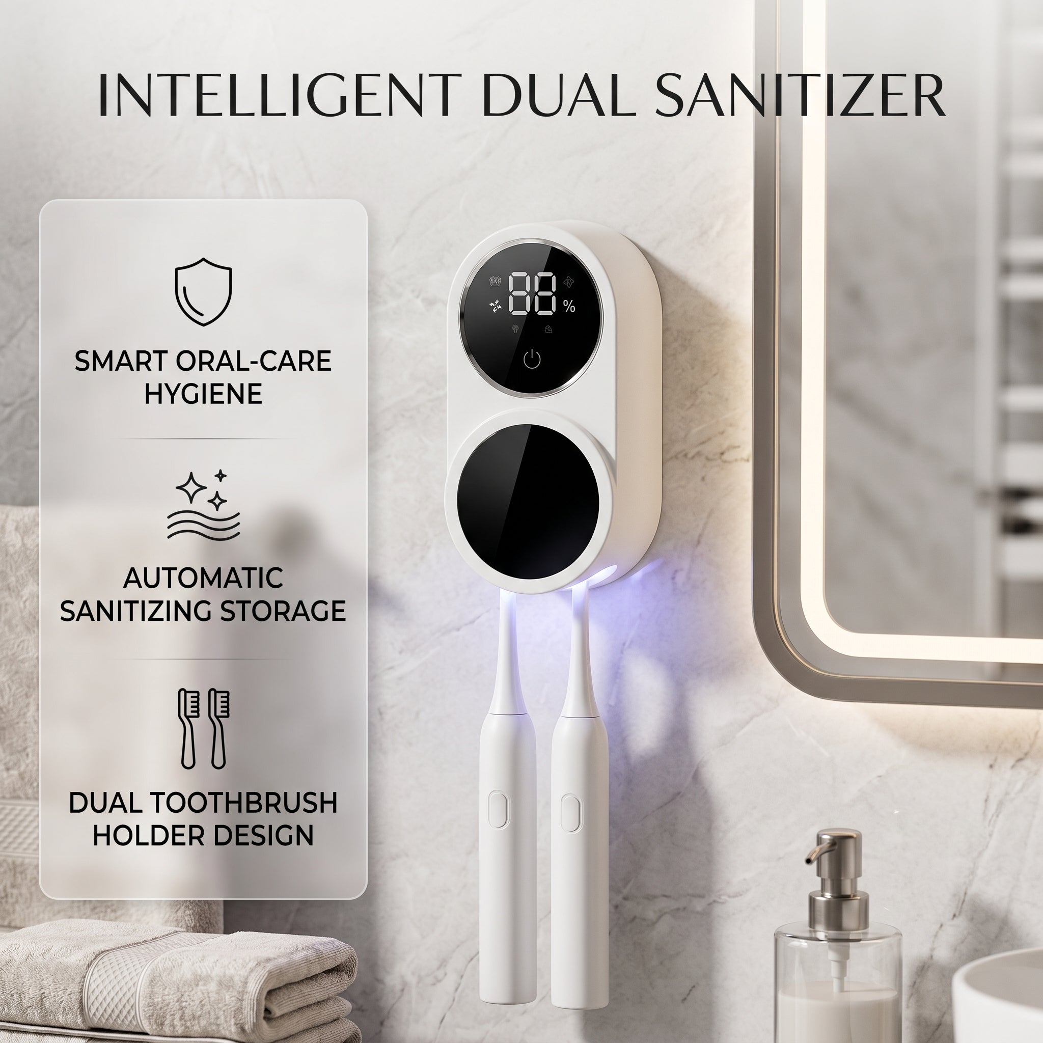 CleanAura™ UV Toothbrush Sanitizer