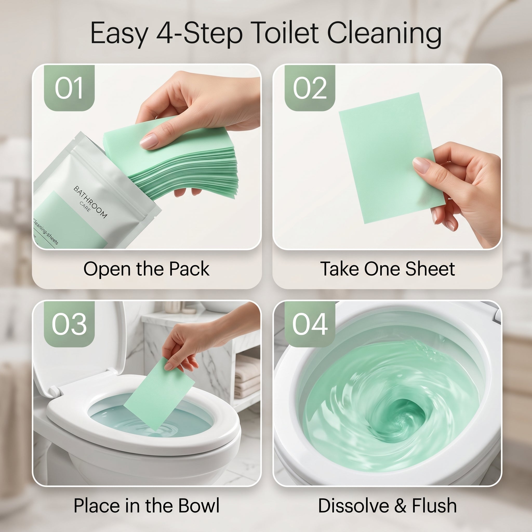 FreshDrop™ Toilet Cleaning Sheets