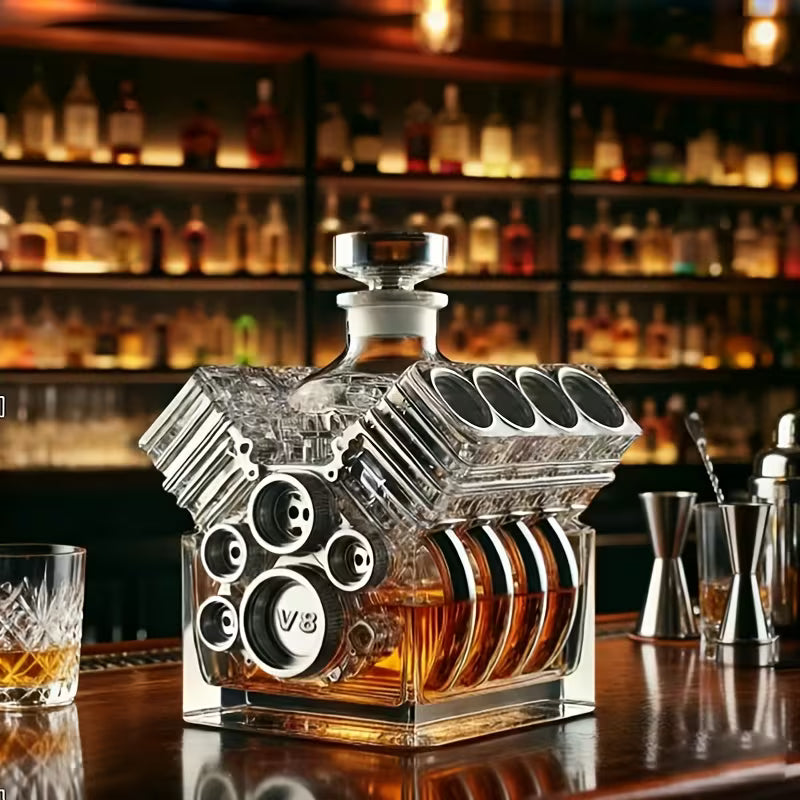 Bouteille de Whisky 'Moteur' - L'Élégance de la Vitesse