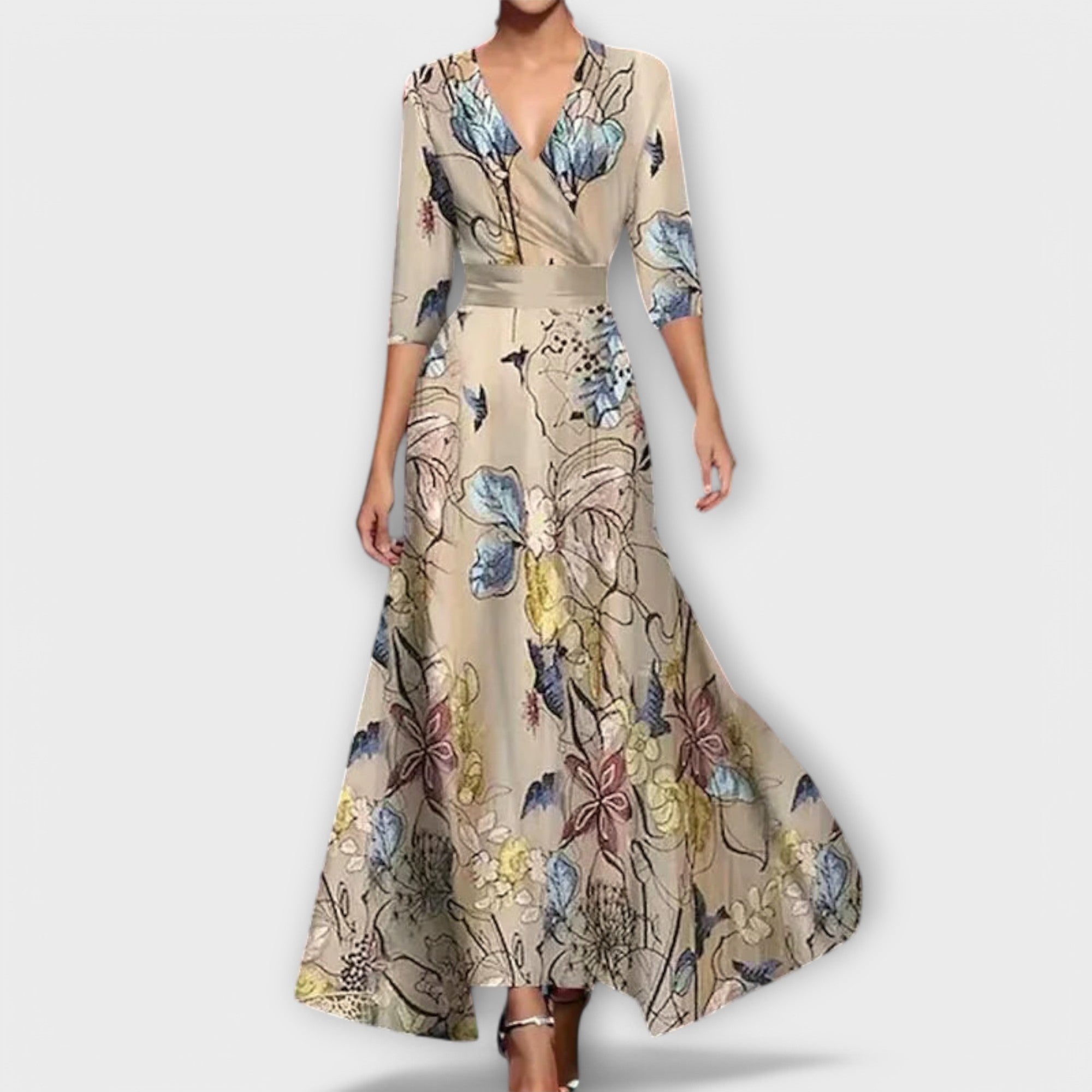 Alma - Robe Élégante Femme à Manches