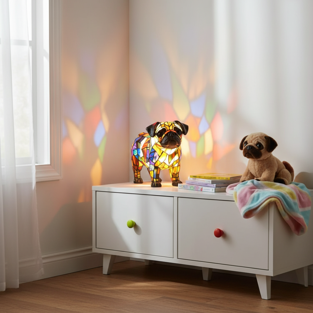 Lampada Artigianale – Pippa The Pug Of Eternal Glow and Warm Hearth