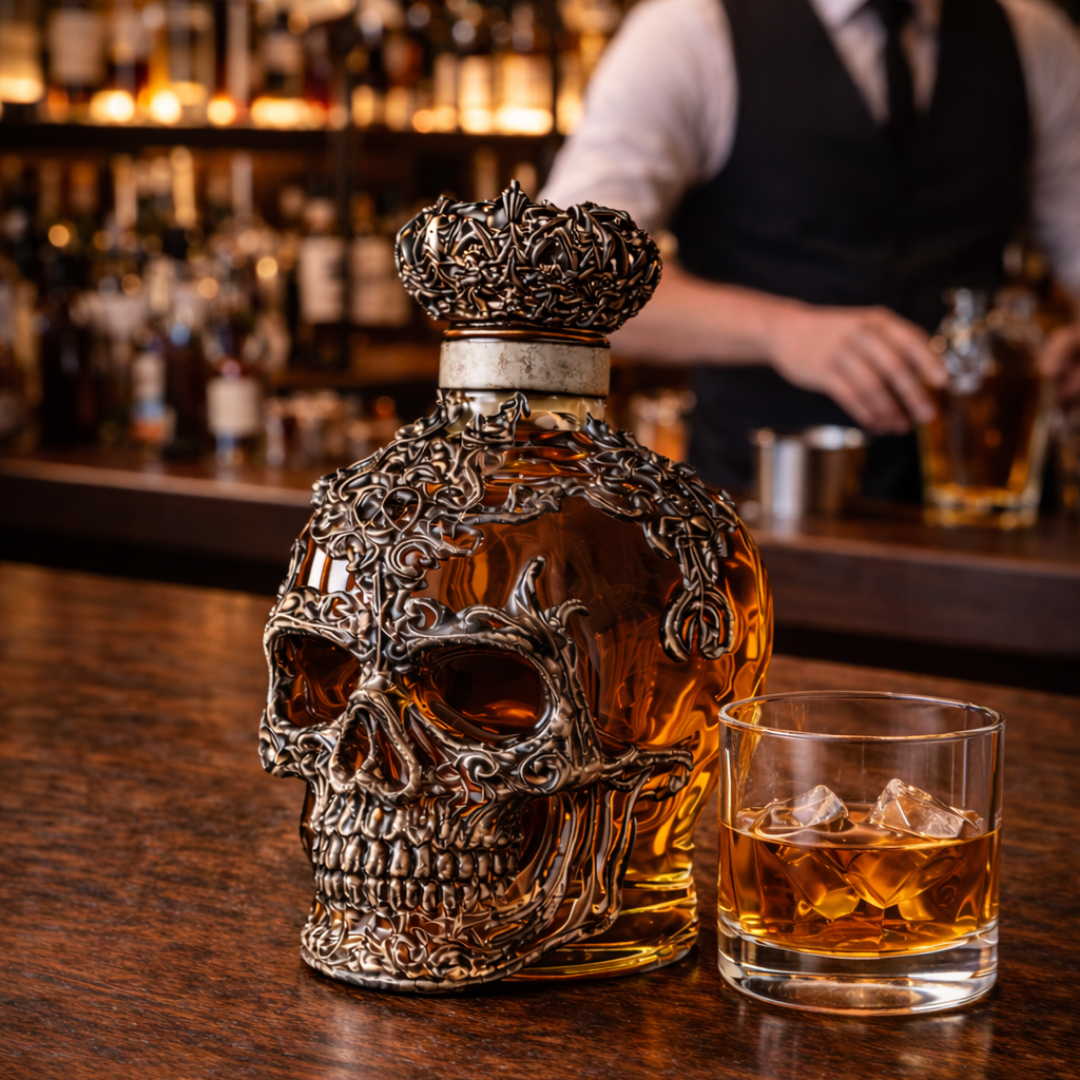 Whiskyflasche - Totenkopf-Edition