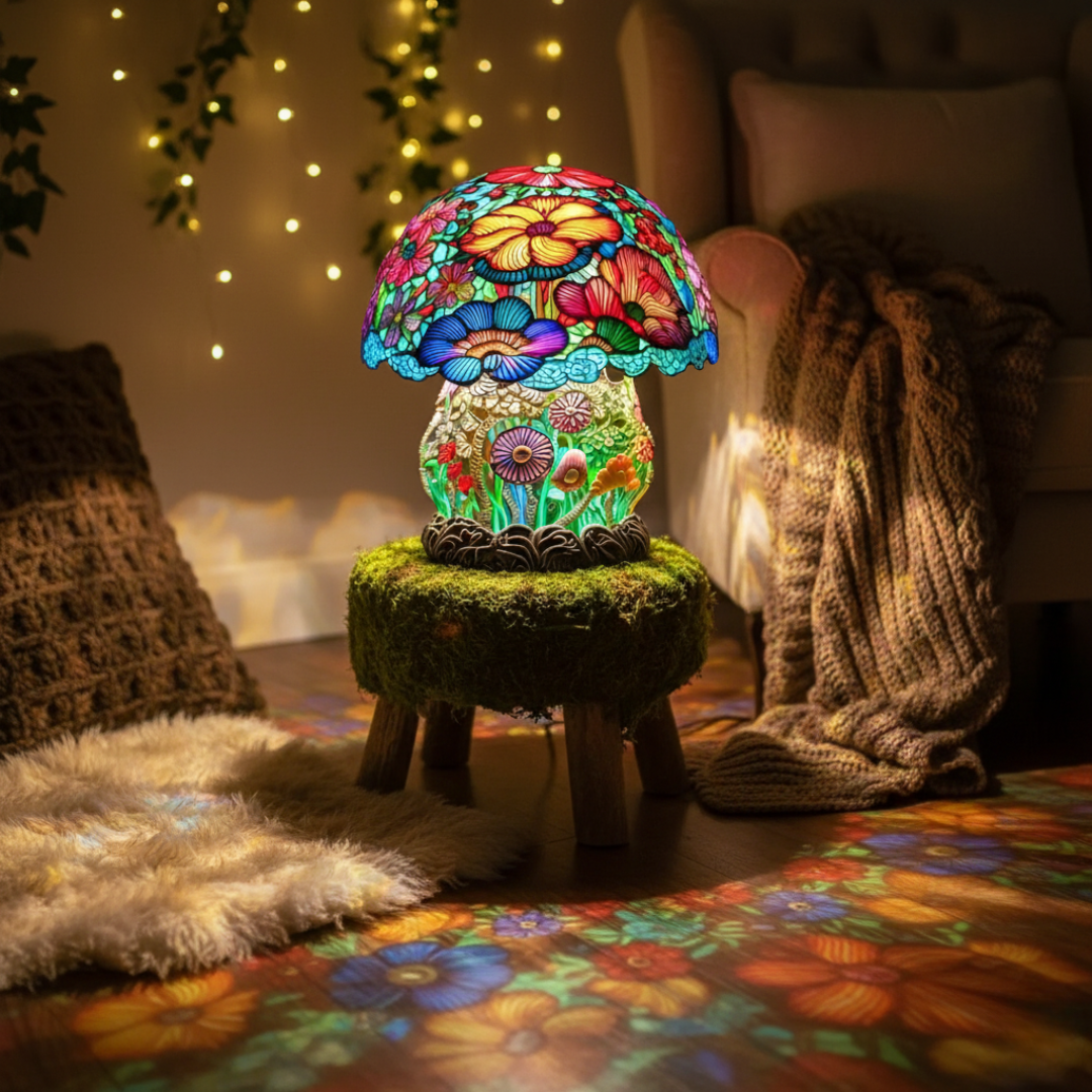 Handgemachte Lampe – Mattierte Pilzlampe