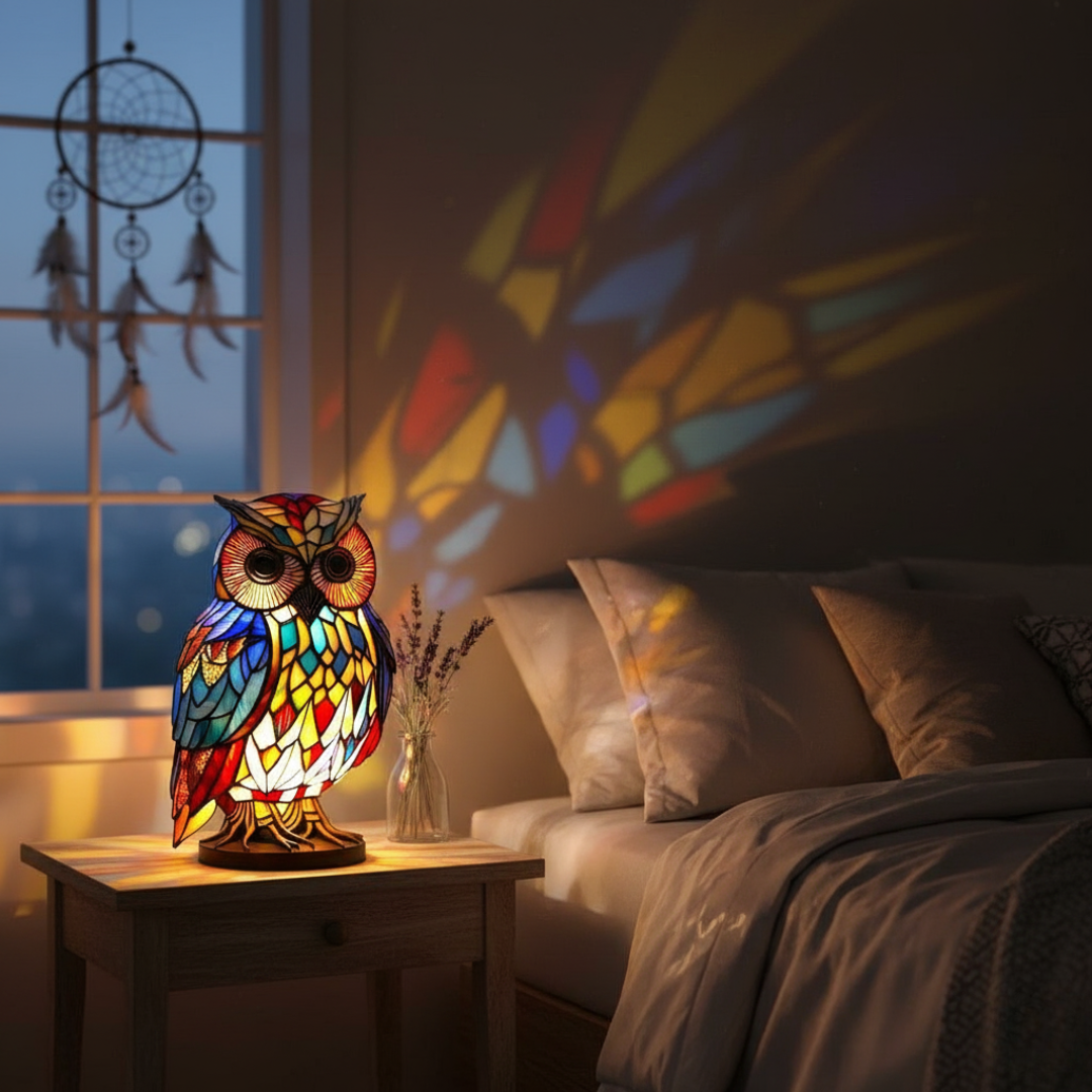 Lampe artisanale - Hibou stylé