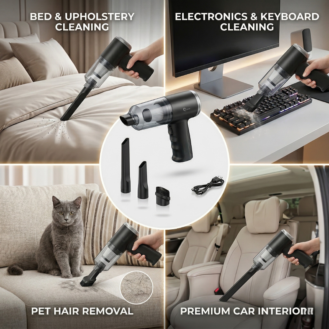 AeroPulse™ Kabelloser Druckluftreiniger & Staubsauger Pro
