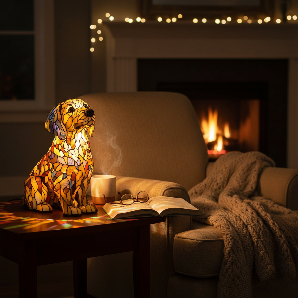 Lampada Artigianale – Aurora – Radiant Golden Retriever