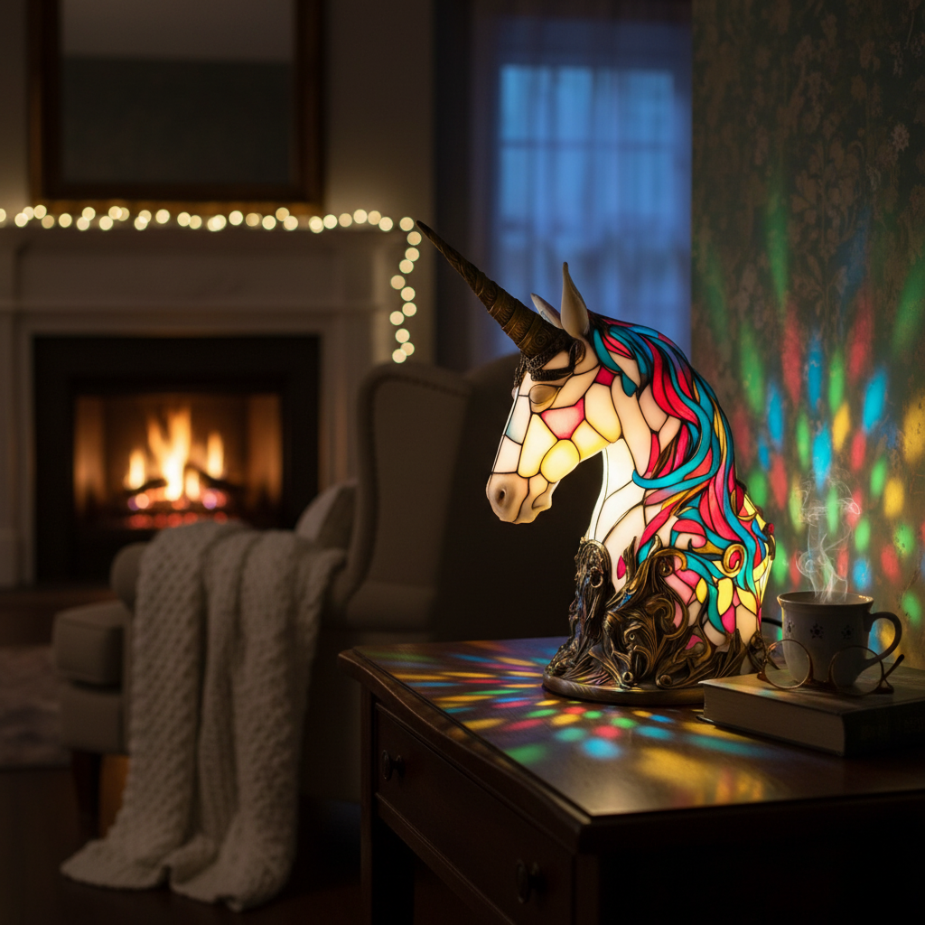 Handgemachte Lampe – Magical Unicorn Moon