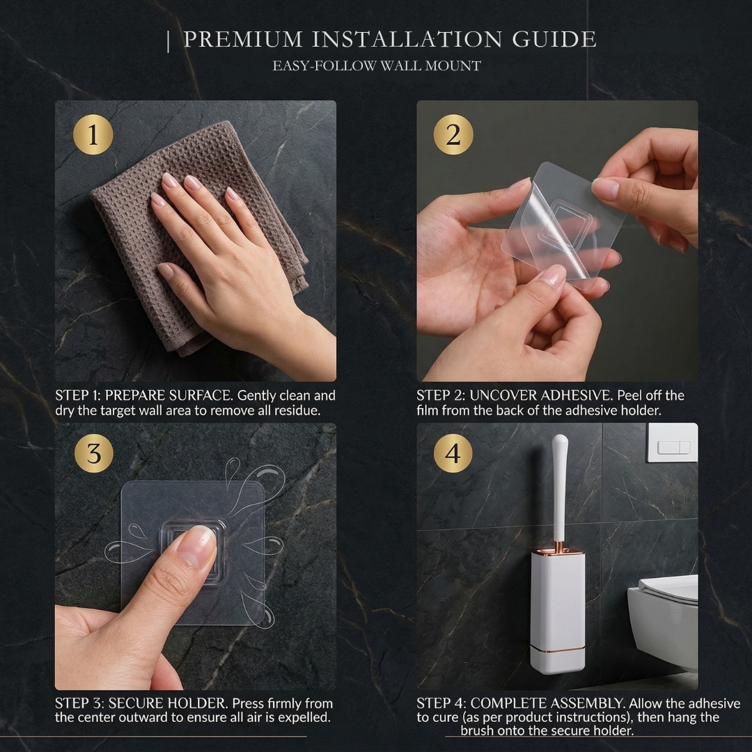 LuxeSil™ Silicone Toilet Brush Set