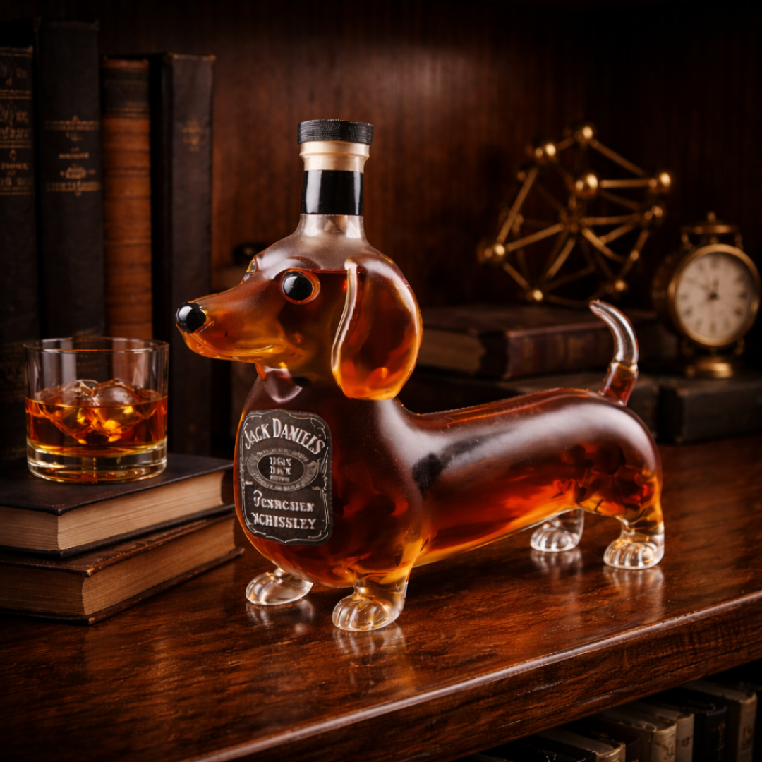 Jack Daniel's Whiskey Flasche – Dackel-Edition