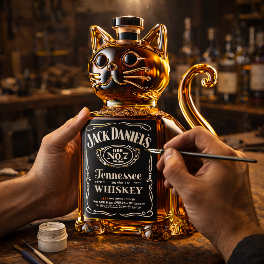 Whiskyflasche – Katzen-Edition