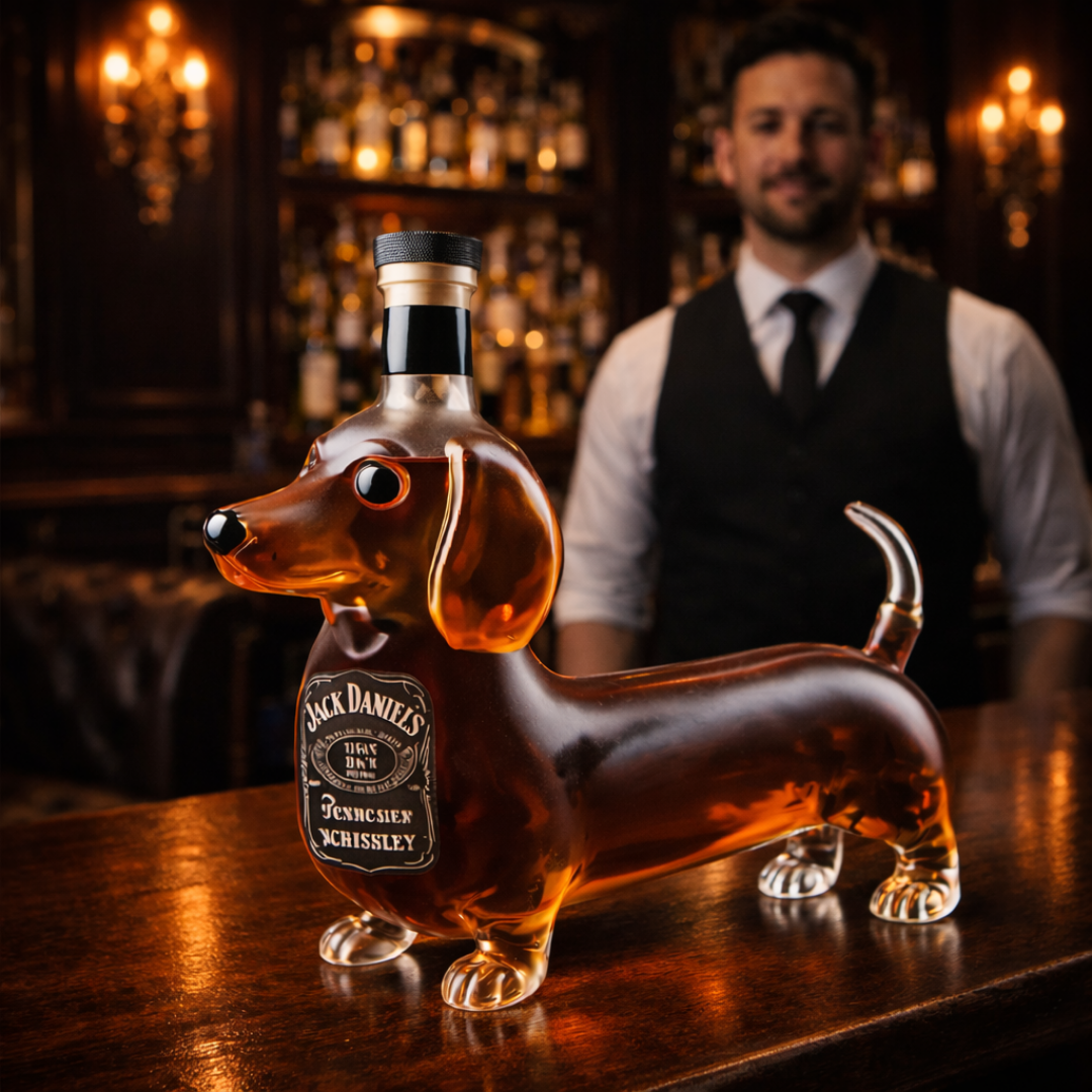 Jack Daniel's Whiskey Flasche – Dackel-Edition