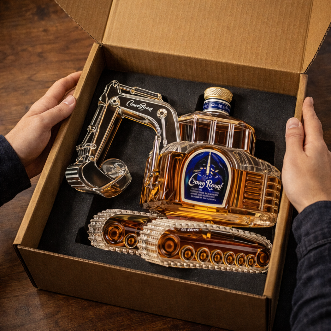 Whiskyflasche – Bagger-Edition: Die Essenz der Kraft
