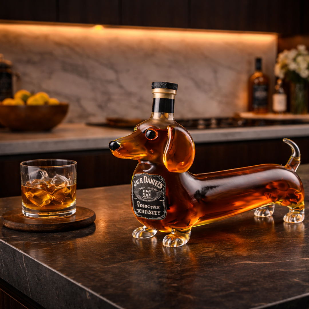 Jack Daniel's Whiskey Flasche – Dackel-Edition