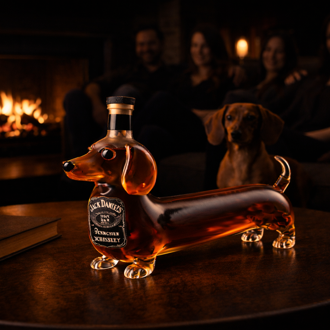 Jack Daniel's Whiskey Flasche – Dackel-Edition