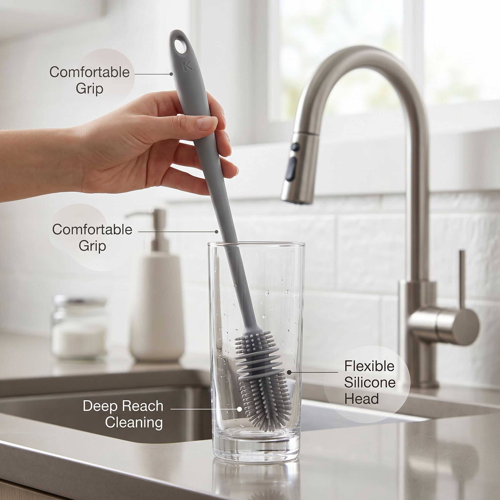 PureReach™ Silicone Bottle Brush