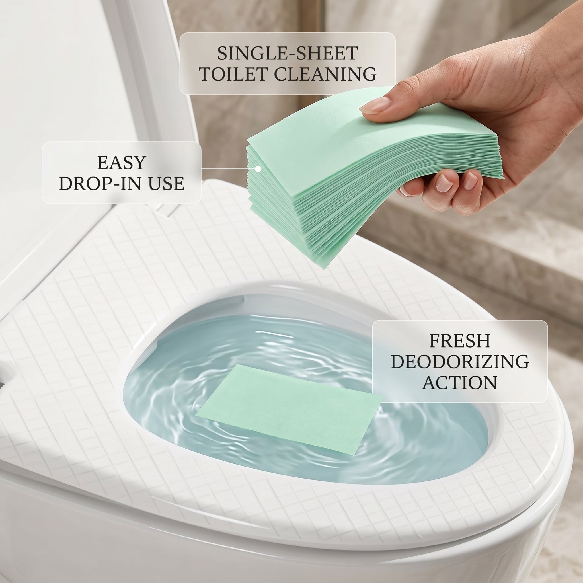 FreshDrop™ Toilet Cleaning Sheets