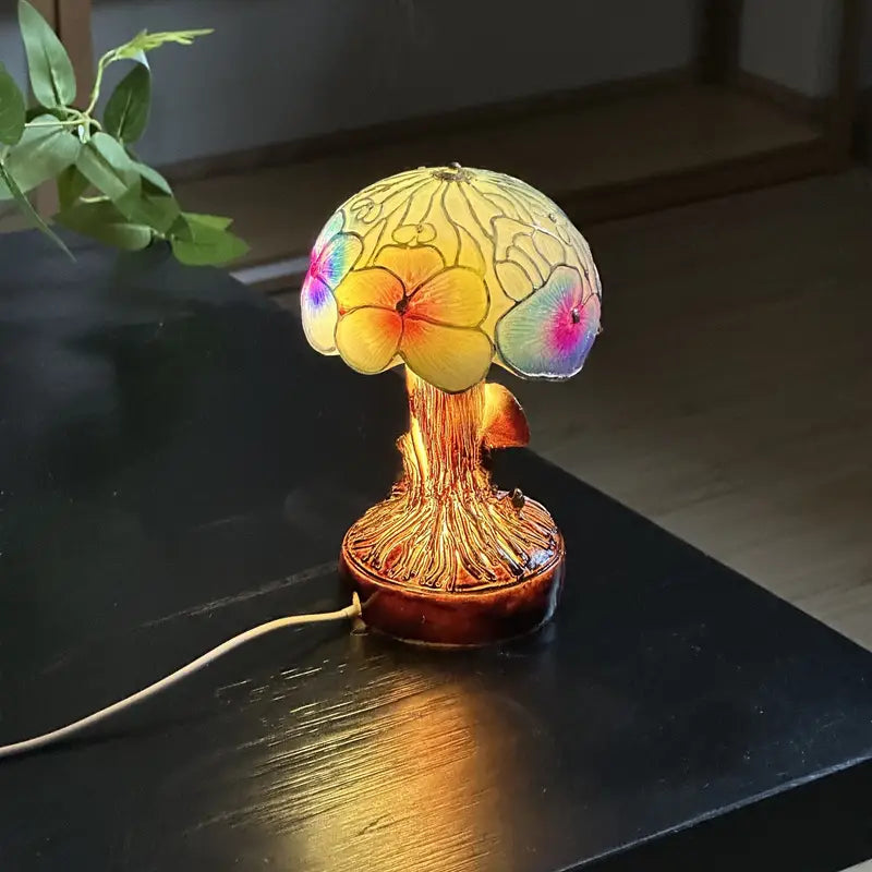 Lampada Fungo Floreale Boho Chic